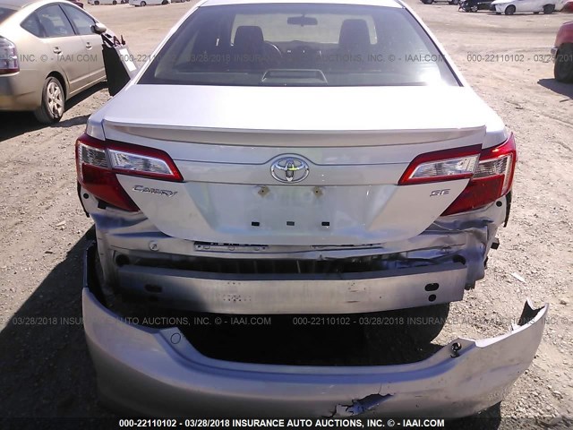 4T1BF1FK4DU249613 - 2013 TOYOTA CAMRY L/SE/LE/XLE SILVER photo 6