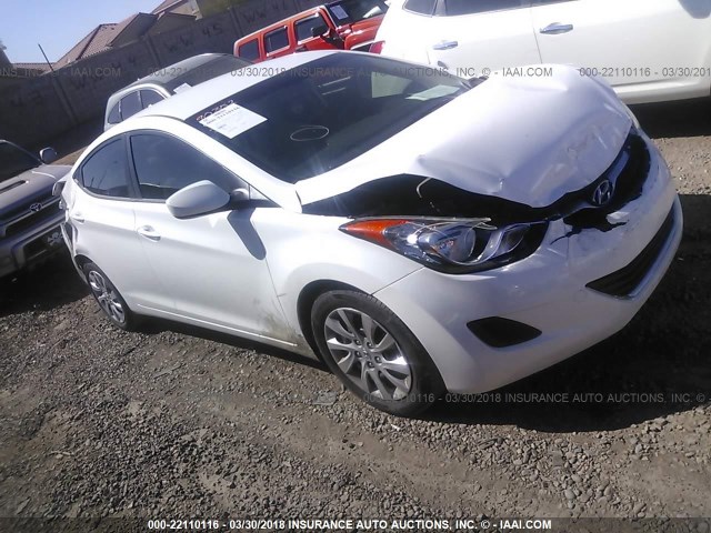 5NPDH4AE1DH214015 - 2013 HYUNDAI ELANTRA GLS/LIMITED WHITE photo 1