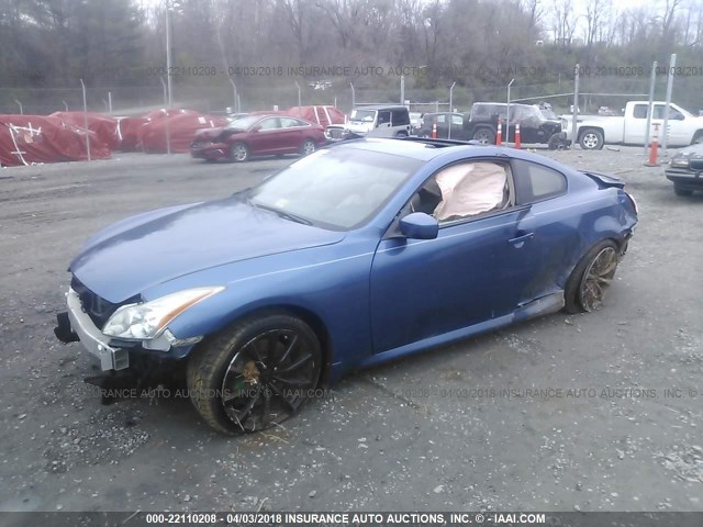 JNKCV64E89M600681 - 2009 INFINITI G37 JOURNEY/SPORT BLUE photo 2