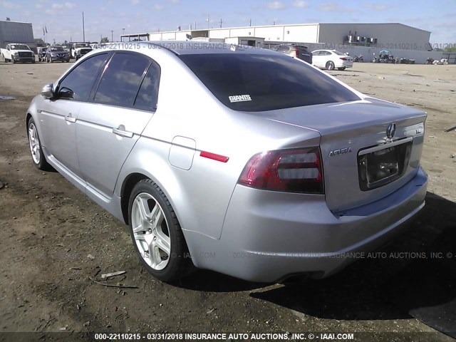 19UUA66247A004701 - 2007 ACURA TL SILVER photo 3