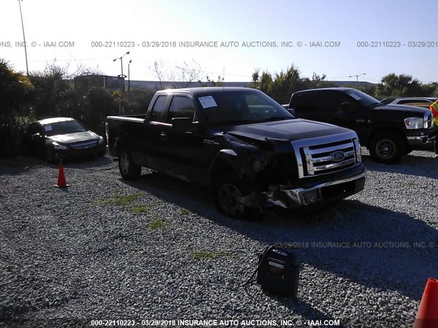 1FTEX1C88AFB26811 - 2010 FORD F150 SUPER CAB BLUE photo 1