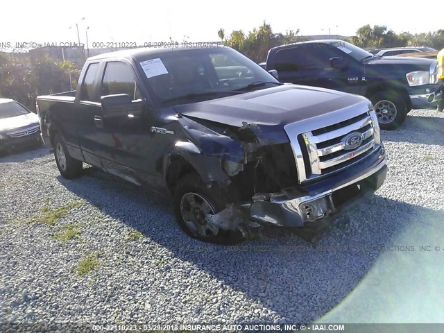 1FTEX1C88AFB26811 - 2010 FORD F150 SUPER CAB BLUE photo 6