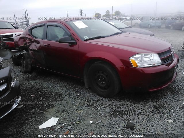 1B3CC4FB8AN200439 - 2010 DODGE AVENGER SXT MAROON photo 1