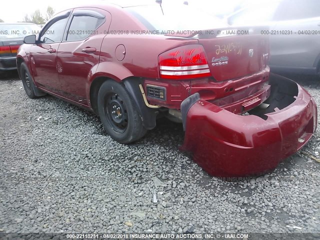 1B3CC4FB8AN200439 - 2010 DODGE AVENGER SXT MAROON photo 3