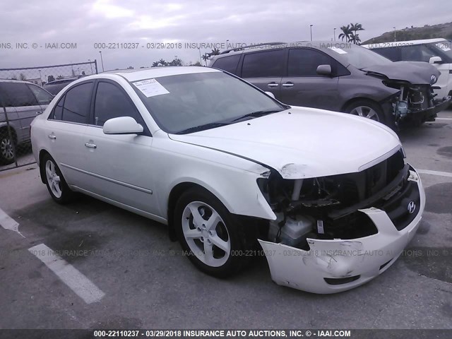 5NPEU46F56H088424 - 2006 HYUNDAI SONATA GLS/LX WHITE photo 1