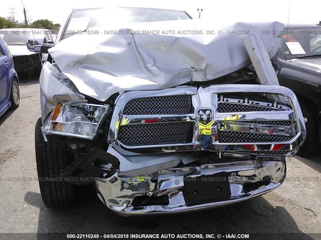 1C6RR6LT1HS744302 - 2017 RAM 1500 SLT SILVER photo 6