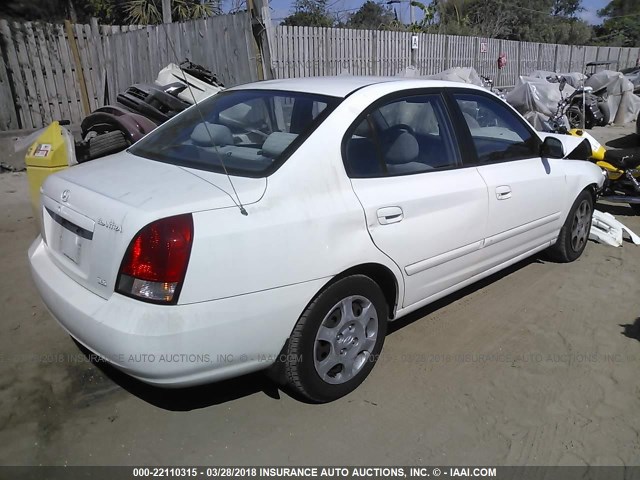 KMHDN45D83U476995 - 2003 HYUNDAI ELANTRA GLS/GT WHITE photo 4