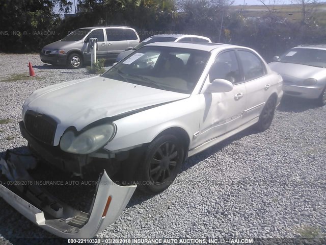 KMHWF35HX3A871667 - 2003 HYUNDAI SONATA GLS/LX WHITE photo 2