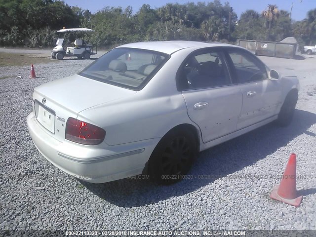 KMHWF35HX3A871667 - 2003 HYUNDAI SONATA GLS/LX WHITE photo 4