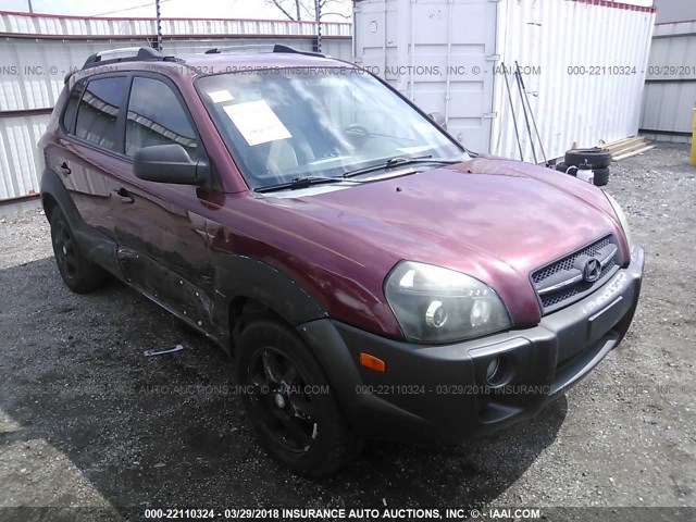 KM8JN12D95U061712 - 2005 HYUNDAI TUCSON GLS/LX MAROON photo 1