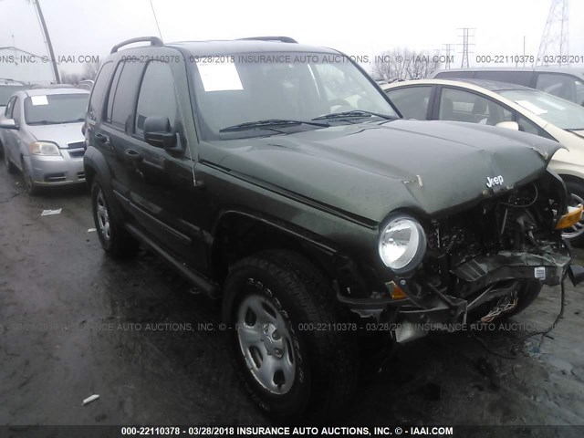 1J4GL48K26W263903 - 2006 JEEP LIBERTY SPORT GREEN photo 1