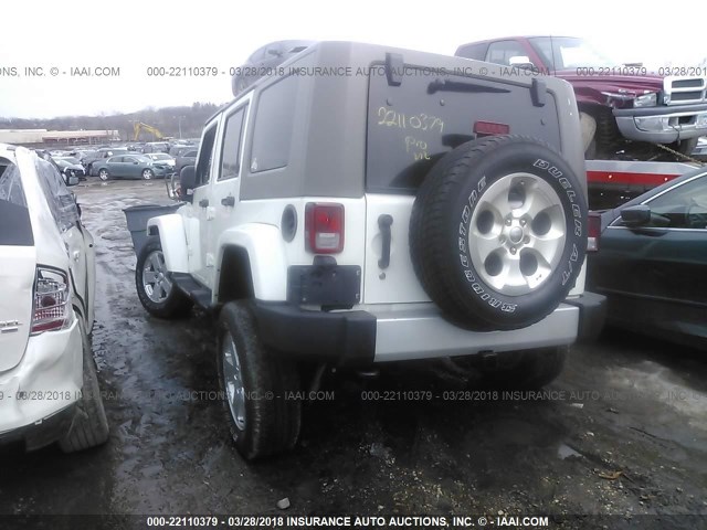 1J4BA5H14AL185387 - 2010 JEEP WRANGLER UNLIMITE SAHARA WHITE photo 3