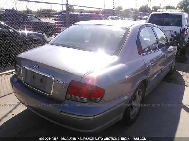 KMHWF35H05A190467 - 2005 HYUNDAI SONATA GLS/LX SILVER photo 4