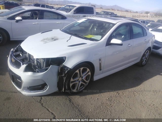 6G3F15RW7GL203300 - 2016 CHEVROLET SS WHITE photo 2