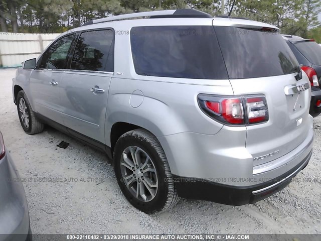 1GKKRSKD9GJ235385 - 2016 GMC ACADIA SLT-2 SILVER photo 3