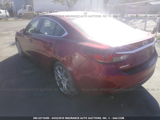 JM1GJ1W60E1144761 - 2014 MAZDA 6 GRAND TOURING RED photo 3