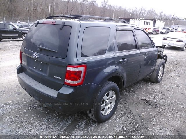 1FMCU94188KB40740 - 2008 FORD ESCAPE LIMITED GRAY photo 4