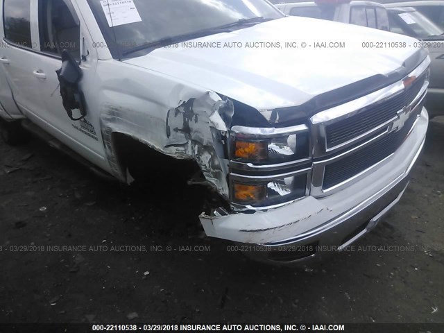 3GCUKRECXFG176268 - 2015 CHEVROLET SILVERADO K1500 LT WHITE photo 6