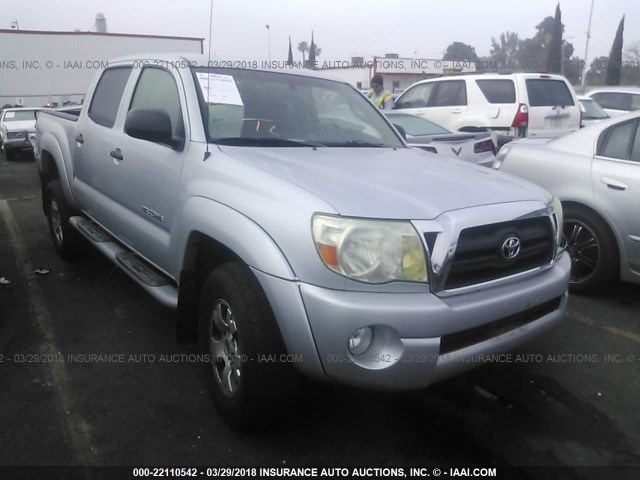 5TEJU62N25Z088870 - 2005 TOYOTA TACOMA DOUBLE CAB PRERUNNER SILVER photo 1