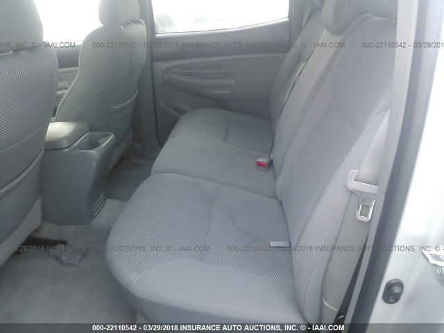 5TEJU62N25Z088870 - 2005 TOYOTA TACOMA DOUBLE CAB PRERUNNER SILVER photo 8