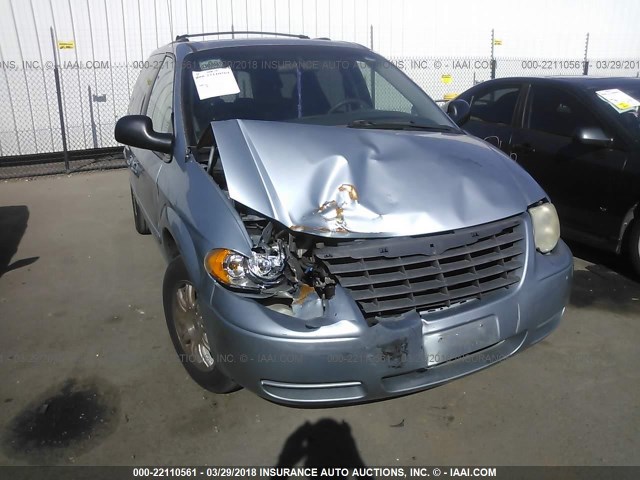 2A8GP54L66R809912 - 2006 CHRYSLER TOWN & COUNTRY TOURING Light Blue photo 6