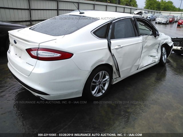 3FA6P0SU2FR170168 - 2015 FORD FUSION TITANIUM PHEV WHITE photo 4