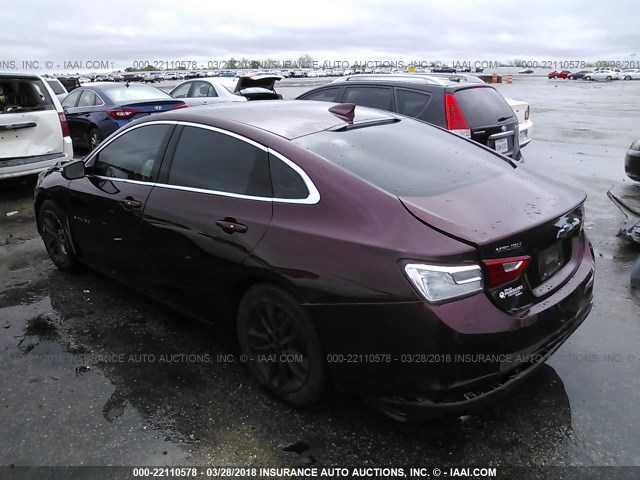 1G1ZE5ST7GF209913 - 2016 CHEVROLET MALIBU LT BURGUNDY photo 3