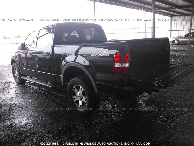 1FTPW145X4KB48224 - 2004 FORD F150 SUPERCREW BLACK photo 3