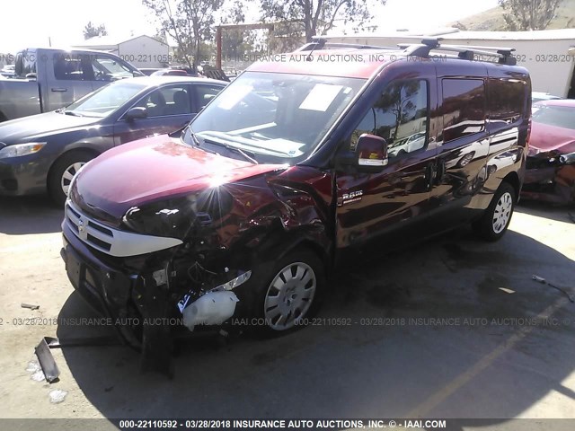 ZFBERFBB7H6G09498 - 2017 RAM PROMASTER CITY SLT 勃艮第红 照片 2