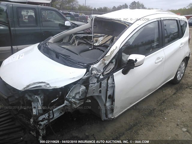 3N1CE2CP6FL445523 - 2015 NISSAN VERSA NOTE S/S PLUS/SV/SL/SR WHITE photo 2