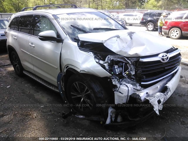 5TDKKRFH8GS150661 - 2016 TOYOTA HIGHLANDER XLE თეთრი ფოტო 1