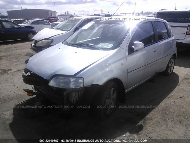 KL1TD66658B153092 - 2008 CHEVROLET AVEO LS SILVER photo 2
