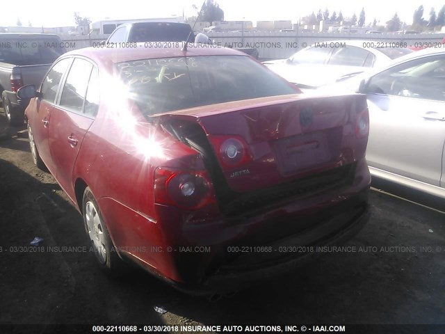 3VWGG71K77M089718 - 2007 VOLKSWAGEN JETTA RED photo 3