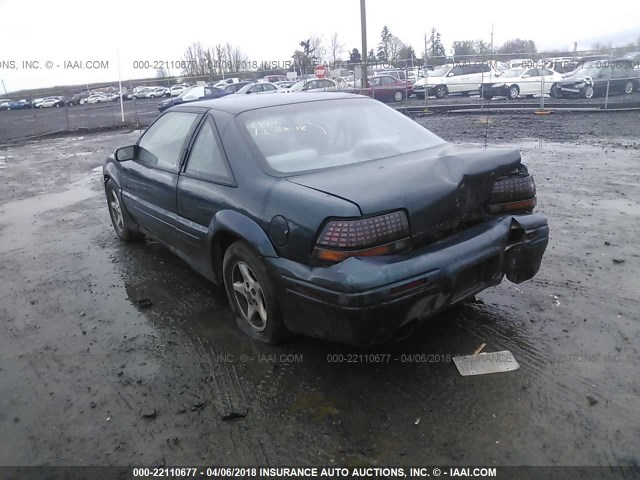 1G2WJ12M7TF202059 - 1996 PONTIAC GRAND PRIX SE მწვანე ფოტო 3