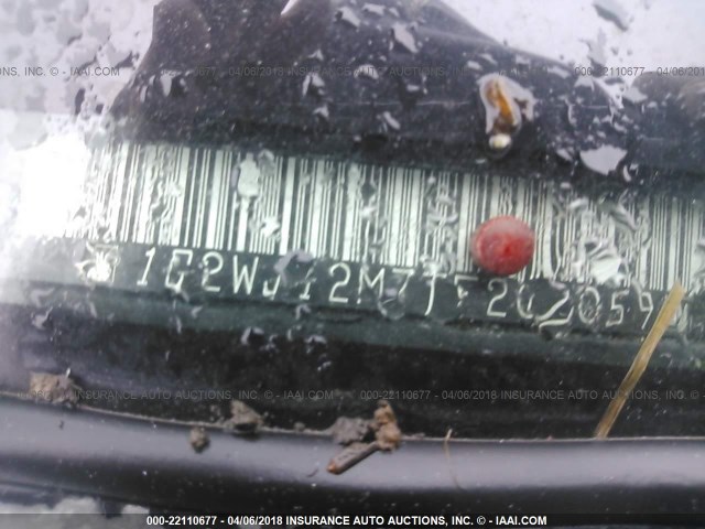 1G2WJ12M7TF202059 - 1996 PONTIAC GRAND PRIX SE მწვანე ფოტო 9