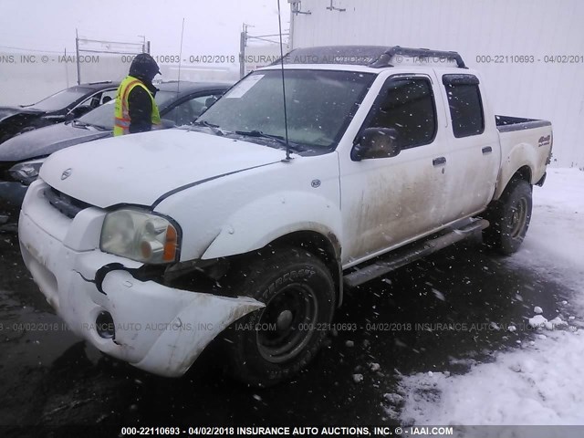 1N6ED27Y14C426119 - 2004 NISSAN FRONTIER CREW CAB XE V6 WHITE photo 2