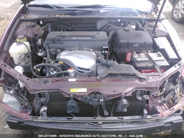 4T1BE32K85U051803 - 2005 TOYOTA CAMRY LE/XLE/SE 栗色 照片 10
