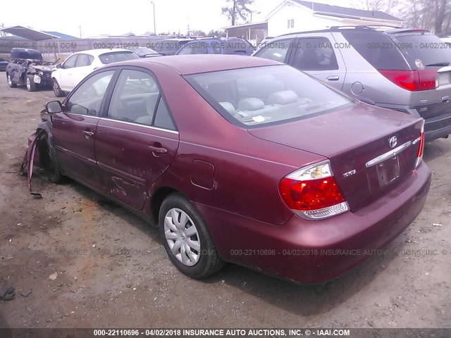 4T1BE32K85U051803 - 2005 TOYOTA CAMRY LE/XLE/SE 栗色 照片 3