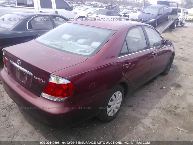 4T1BE32K85U051803 - 2005 TOYOTA CAMRY LE/XLE/SE 栗色 照片 4