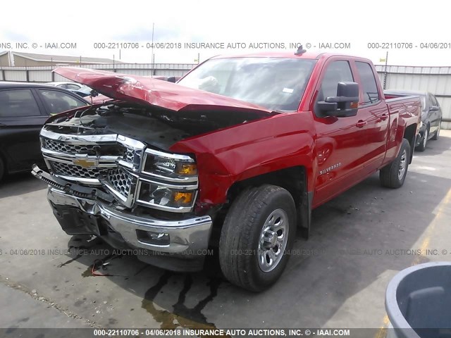 1GCVKREC6FZ178118 - 2015 CHEVROLET SILVERADO K1500 LT RED photo 2