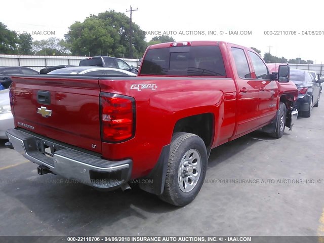 1GCVKREC6FZ178118 - 2015 CHEVROLET SILVERADO K1500 LT RED photo 4