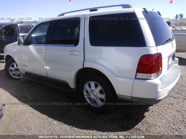 5LMEU68HX4ZJ07591 - 2004 LINCOLN AVIATOR WHITE photo 3