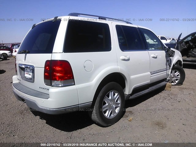 5LMEU68HX4ZJ07591 - 2004 LINCOLN AVIATOR WHITE photo 4