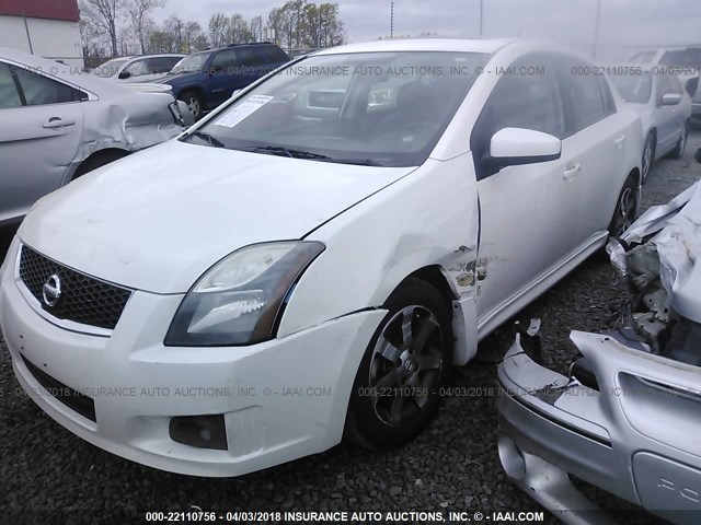 3N1AB6AP3CL607209 - 2012 NISSAN SENTRA 2.0/2.0S/SR/2.0SL WHITE photo 6