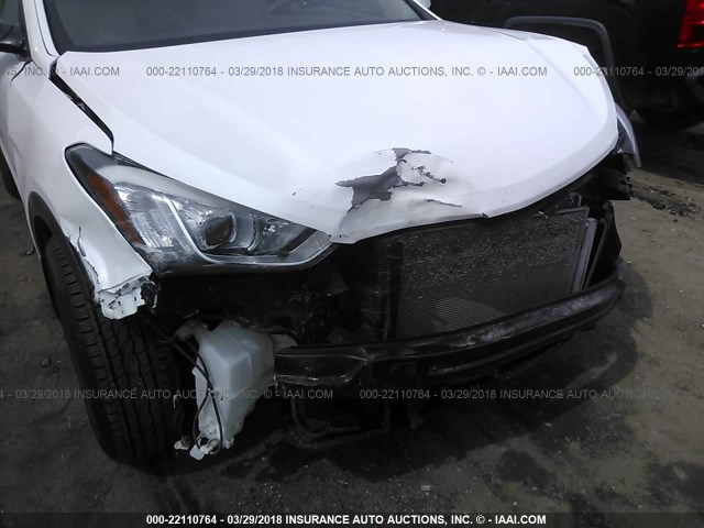 5XYZTDLB3DG070739 - 2013 HYUNDAI SANTA FE SPORT  WHITE photo 6