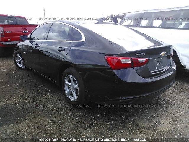 1G1ZB5ST2HF269477 - 2017 CHEVROLET MALIBU LS 黑色 照片 3