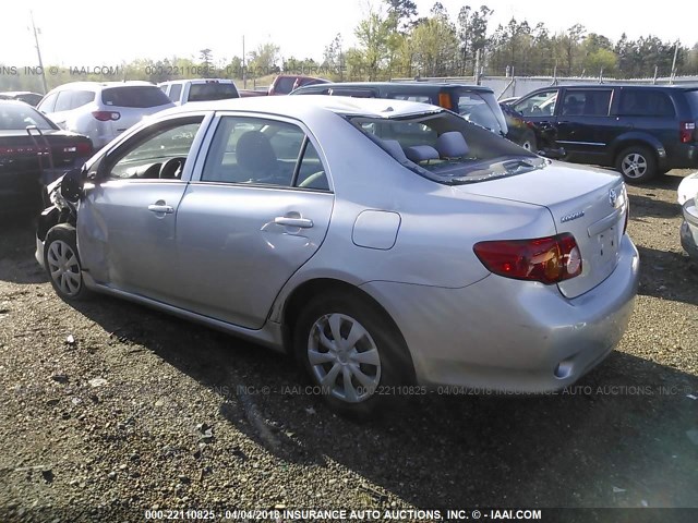 2T1BU40E69C189983 - 2009 TOYOTA COROLLA S/LE/XLE GRAY photo 3