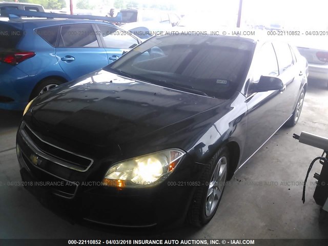 1G1ZC5EB4AF261984 - 2010 CHEVROLET MALIBU 1LT BLACK photo 2