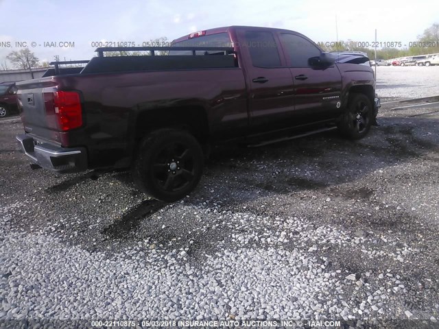 1GCVKREC7EZ409283 - 2014 CHEVROLET SILVERADO K1500 LT MAROON photo 4