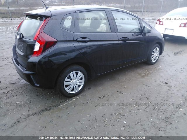 JHMGK5H55GX031315 - 2016 HONDA FIT LX BLACK photo 4